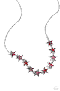 Paparazzi Star Quality Sensation - Red Necklace