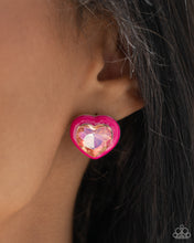 Load image into Gallery viewer, Paparazzi Heartfelt Haute - Pink Earrings
