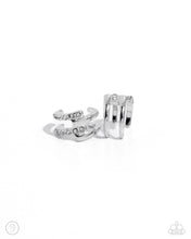 Load image into Gallery viewer, Paparazzi Glittery Glow Up - Silver Earrings
