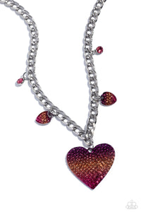 Paparazzi For the Most HEART - Pink Necklace