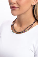 Load image into Gallery viewer, Paparazzi White-Collar Week - Black Necklace
