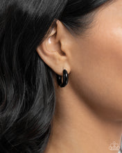 Load image into Gallery viewer, Paparazzi Pivoting Paint - Black Earrings
