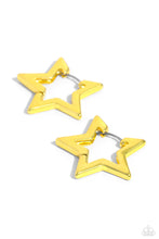 Load image into Gallery viewer, Paparazzi In A Galaxy STAR, STAR Away - Yellow Earrings

