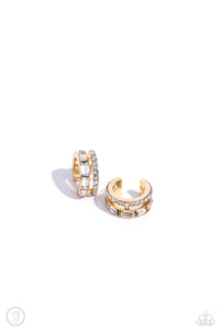 Paparazzi Don't Sweat The Small CUFF - Gold Earrings