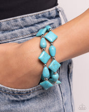 Load image into Gallery viewer, Paparazzi EARTHY Riser - Blue Bracelet
