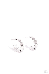 Paparazzi Textured Tease - Silver Earrings