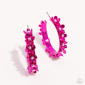 Paparazzi Fashionable Flower Crown - Pink Earrings