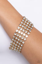 Load image into Gallery viewer, Paparazzi GLASSY Gallery - Gold Bracelet
