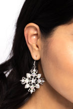 Load image into Gallery viewer, Paparazzi Fancy-Free Florals - White Earrings
