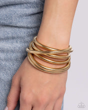 Load image into Gallery viewer, Paparazzi Stacked Severity - Gold Bracelet
