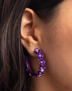 Paparazzi Fashionable Flower Crown - Purple Earrings