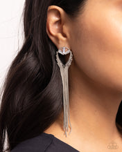 Load image into Gallery viewer, Paparazzi Elongated Effervescence - White Earrings
