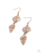 Load image into Gallery viewer, Paparazzi SHELL, I Was In the Area - Rose Gold Earrings
