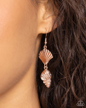 Load image into Gallery viewer, Paparazzi SHELL, I Was In the Area - Rose Gold Earrings
