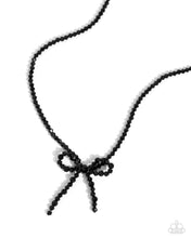 Load image into Gallery viewer, Paparazzi Somebody I Used to BOW - Black Necklace
