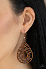 Load image into Gallery viewer, Paparazzi 5th Avenue Attraction - Copper Earring
