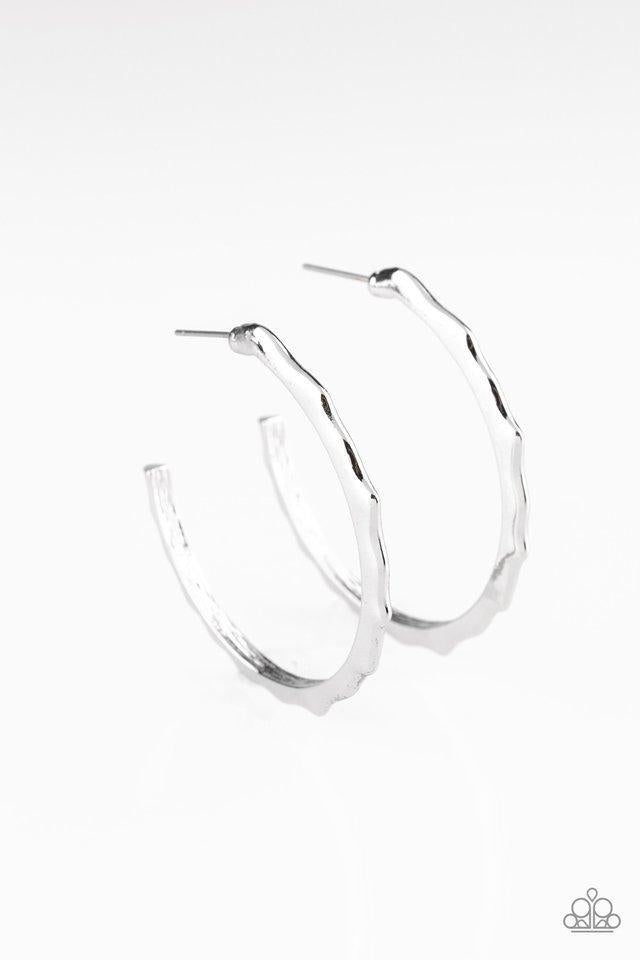 Paparazzi Danger Zone - Silver Earrings