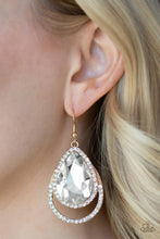 Load image into Gallery viewer, Paparazzi Famous - Gold Earrings
