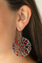 Load image into Gallery viewer, Paparazzi Rainbow Dew - Red Earring
