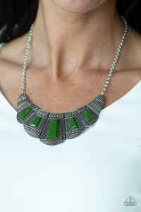 Paparazzi Lion Den - Green Necklace