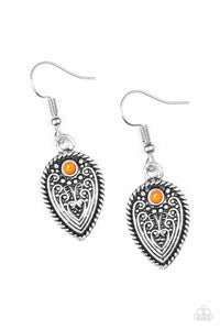 Paparazzi Distance Pasture - Orange Earring