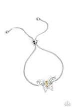 Load image into Gallery viewer, Paparazzi Wings Of Wonder - Yellow Bracelet
