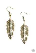 Load image into Gallery viewer, Paparazzi Lookin Fly - Brass Earring
