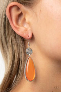 Paparazzi Jaw Dropping Drama - Orange Earrings