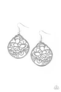 Paparazzi Garden Mosaic - Silver Earrings