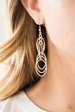 Load image into Gallery viewer, Paparazzi Tangle Tango - Gold Earrings
