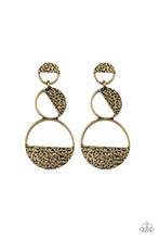 Load image into Gallery viewer, Paparazzi Triple Trifecta - Brass Earrings
