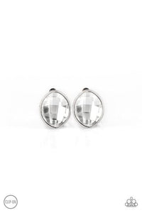 Paparazzi Movie Star Sparkle - White Earrings