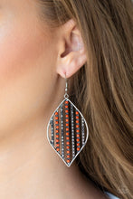 Load image into Gallery viewer, Paparazzi Leaf Motif  - Orange Earring
