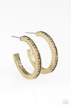 Load image into Gallery viewer, Paparazzi Hoop Haven - Brass Earring
