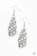 Load image into Gallery viewer, Paparazzi Ballroom Waltz - White Earrings
