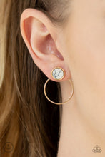Load image into Gallery viewer, Paparazzi Simply Stone Dweller - Gold Earrings
