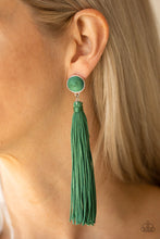 Load image into Gallery viewer, Paparazzi Tightrope Tassels - Green Earring

