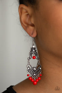 Paparazzi Colorfully Cabaret - Red Earrings