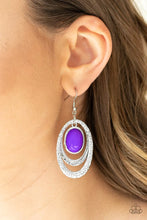 Load image into Gallery viewer, Paparazzi Seaside Spinster - Purple Earring
