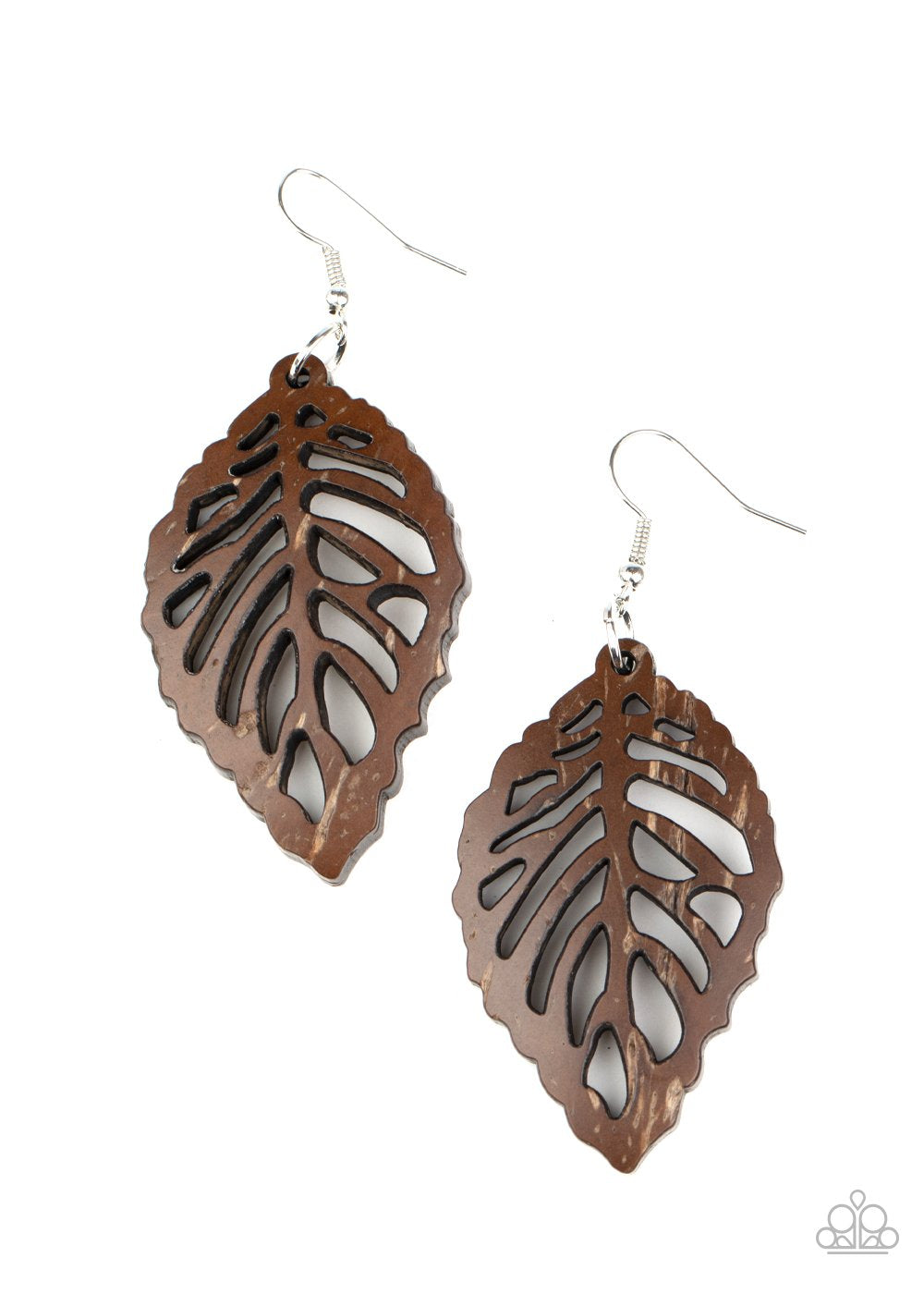Paparazzi Leaf Em Hanging - Brown Earrings