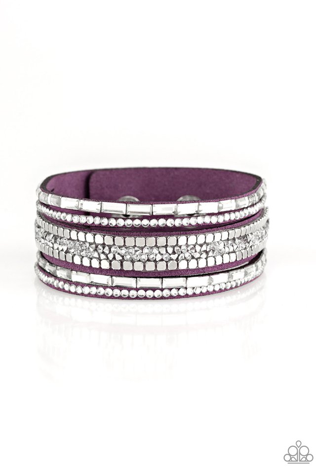 Paparazzi Rebel In Rhinestones - Purple Bracelet