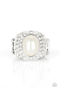 Paparazzi Glittering Go Getter - White Ring