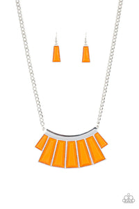 Paparazzi Glamour Goddess - Orange Necklace