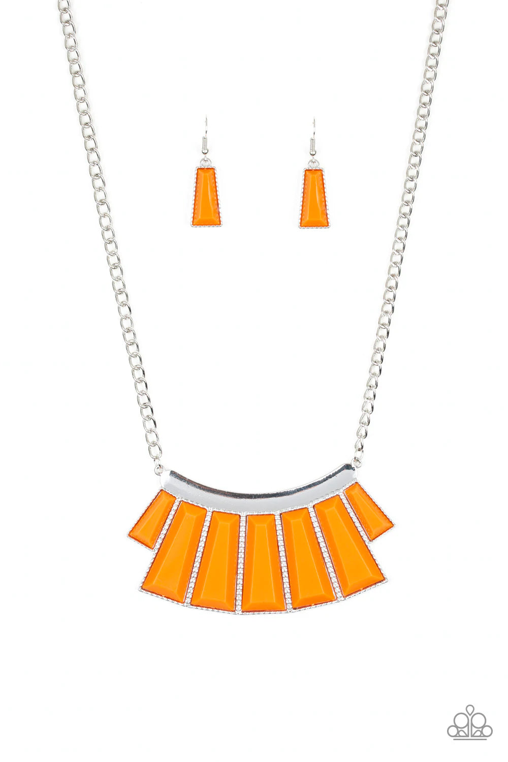 Paparazzi Glamour Goddess - Orange Necklace