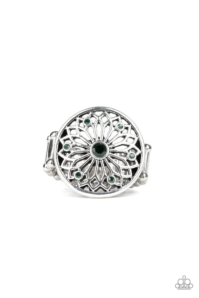 Paparazzi Mandala Magnificence - Green Ring