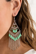 Load image into Gallery viewer, Paparazzi Trending Transcendence - Green Earring
