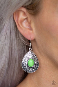 Paparazzi Tropical Topography - Green Earring