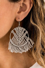 Load image into Gallery viewer, Paparazzi All About Macrame- Silver Earring
