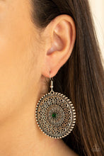 Load image into Gallery viewer, Paparazzi WHEEL and Grace - Green Earrings

