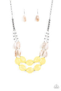 Paparazzi Seacoast Sunset - Yellow Necklace